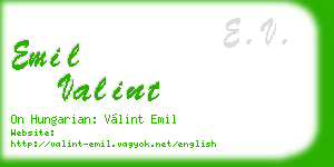emil valint business card